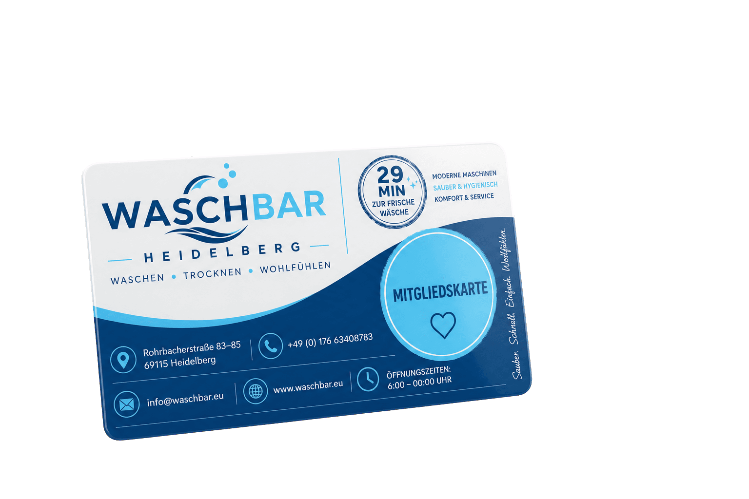 Waschbar Mitgliedskarte